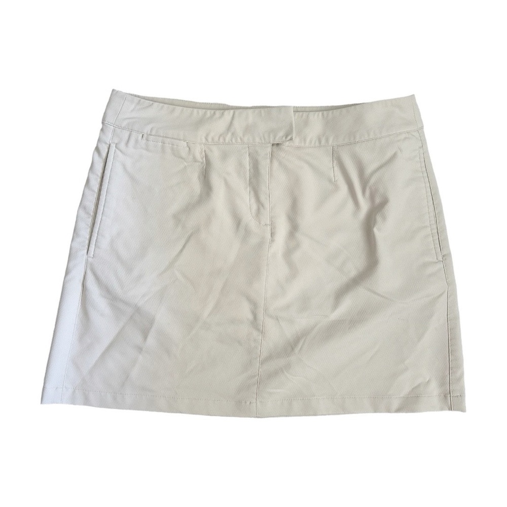 Puma Solid Tech Golf Skirt In Oatmeal